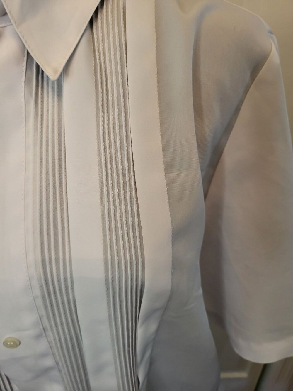 Christie & Jill Vintage 90s White Button Up Pintucking 12 Twee Retro Old Money - Picture 6 of 9